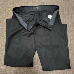 Haggar Men’s Black Dress Pants - Modern Flat Front